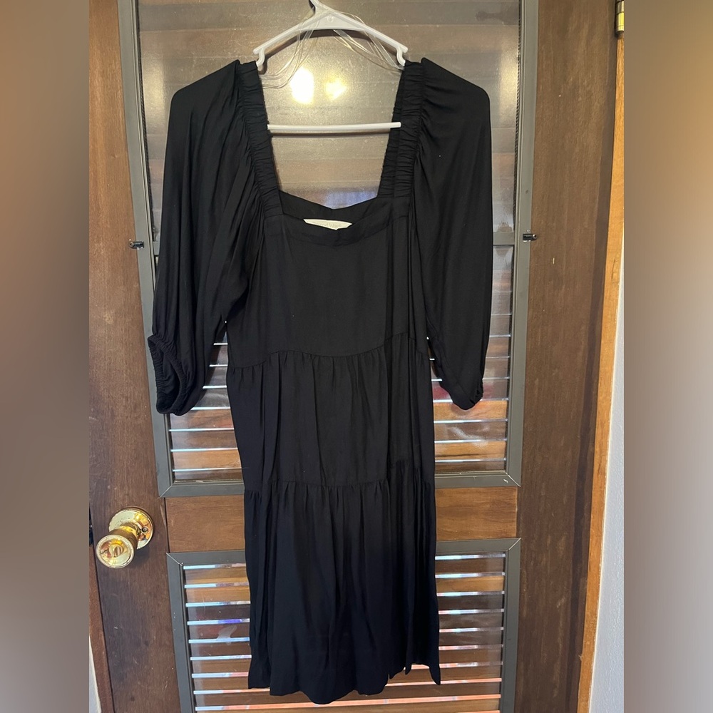 Black Long Sleeve Bishop Sundress